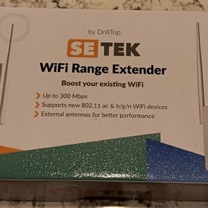 ETE SE TEK WiFi Range Extender - White and Blue